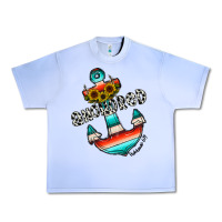 Grape Ice anchored Urban Heavy Tee - CowhideDigitalArt