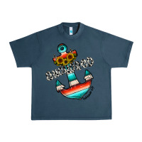Midnight Navy anchored Urban Heavy Tee - CowhideDigitalArt