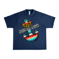 Navy anchored Urban Heavy Tee - CowhideDigitalArt