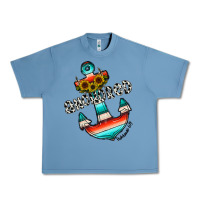 Pebble Blue anchored Urban Heavy Tee - CowhideDigitalArt