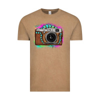 Vintage Coffee tie dye gemstone vintage camera Vintage Tee - FaDigitalArtStudio