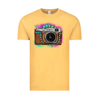 Vintage Mustard tie dye gemstone vintage camera Vintage Tee - FaDigitalArtStudio