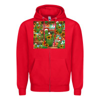 Red feliz navidad merry christmas cactus tumbler Zipper Hoodie - Jasminsmagicworld