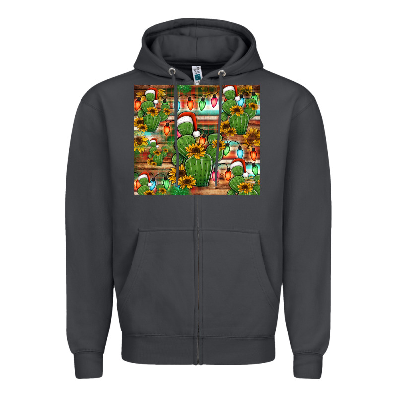 Feliz Navidad Merry Christmas Cactus Tumbler Zipper Hoodie by Jasminsmagicworld | Teevron