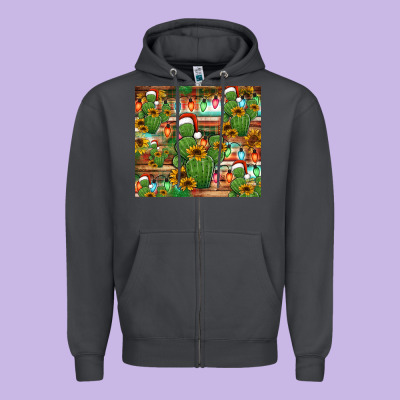 Feliz Navidad Merry Christmas Cactus Tumbler Zipper Hoodie Designed By Jasminsmagicworld