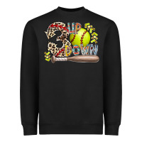 Black three up down softball Heavyweight Sweatshirt - RacoonDesign