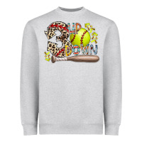 Heather Grey three up down softball Heavyweight Sweatshirt - RacoonDesign