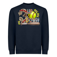 Navy three up down softball Heavyweight Sweatshirt - RacoonDesign