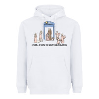 White a thrill of hope nativity Heavyweight Hoodie - MaliasSmallBusiness