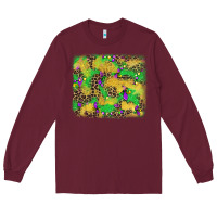 Burgundy mardi gras fleur de lis and leopard background Long Sleeve Tee - AdoDesignShop