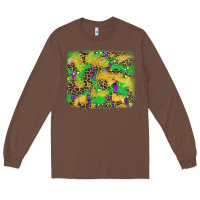 Chestnut mardi gras fleur de lis and leopard background Long Sleeve Tee - AdoDesignShop