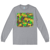 Heather Grey mardi gras fleur de lis and leopard background Long Sleeve Tee - AdoDesignShop