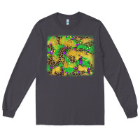 Smoke mardi gras fleur de lis and leopard background Long Sleeve Tee - AdoDesignShop