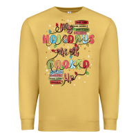 Antique Gold my holidays are all booked up Premium Sweatshirt - MaliasSmallBusiness