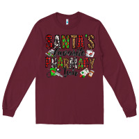 Burgundy santa's favorite pharmacy tech Long Sleeve Tee - Jasminsmagicworld