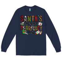 Navy santa's favorite pharmacy tech Long Sleeve Tee - Jasminsmagicworld