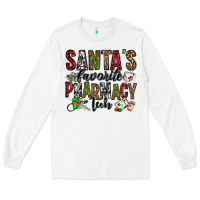 White santa's favorite pharmacy tech Long Sleeve Tee - Jasminsmagicworld