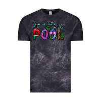 Cloud Black life is better İn the pool Vintage Tee - CowhideDigitalArt