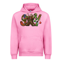 Fuchsia Pink Army Christmas Joy Urban Hoodie - NancyCooperArtShop