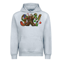 Heather Grey Army Christmas Joy Urban Hoodie - NancyCooperArtShop