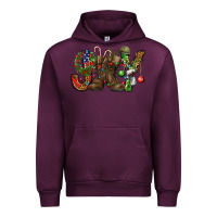 Mauve Wine Army Christmas Joy Urban Hoodie - NancyCooperArtShop