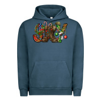 Pigment Midnight Navy Army Christmas Joy Urban Hoodie - NancyCooperArtShop