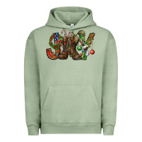 Pigment Oil Green Army Christmas Joy Urban Hoodie - NancyCooperArtShop