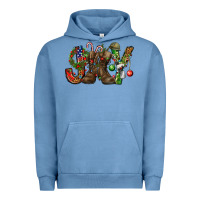 Pigment Pebble Blue Army Christmas Joy Urban Hoodie - NancyCooperArtShop