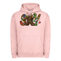 Pigment Salmon Army Christmas Joy Urban Hoodie - NancyCooperArtShop