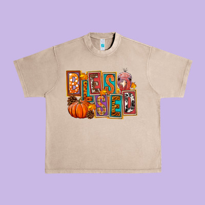 Blessed Thanksgiving Urban Heavy Tee Designed By Fadigitalartstudio