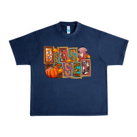 Navy blessed thanksgiving Urban Heavy Tee - FaDigitalArtStudio