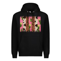 Black cactus leopard cowhide brush stroke Premium Hoodie - Artiststas