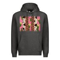 Charcoal Heather cactus leopard cowhide brush stroke Premium Hoodie - Artiststas