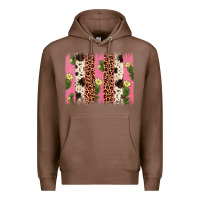 Chestnut cactus leopard cowhide brush stroke Premium Hoodie - Artiststas