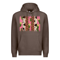 Coffee cactus leopard cowhide brush stroke Premium Hoodie - Artiststas