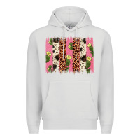 Dove Grey cactus leopard cowhide brush stroke Premium Hoodie - Artiststas
