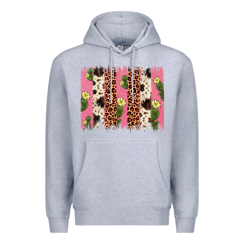 Cactus Leopard Cowhide Brush Stroke Premium Hoodie by Artiststas | Teevron