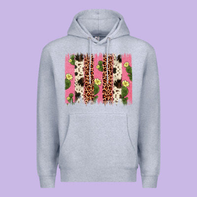 Cactus Leopard Cowhide Brush Stroke Premium Hoodie Designed By Artiststas
