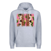 Heather Grey cactus leopard cowhide brush stroke Premium Hoodie - Artiststas