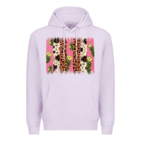 Lilac cactus leopard cowhide brush stroke Premium Hoodie - Artiststas
