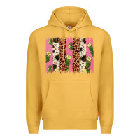 Mustard cactus leopard cowhide brush stroke Premium Hoodie - Artiststas