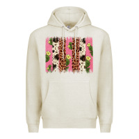 Oatmeal Heather cactus leopard cowhide brush stroke Premium Hoodie - Artiststas