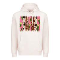 Pale Pink cactus leopard cowhide brush stroke Premium Hoodie - Artiststas