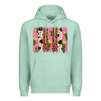 Seafoam cactus leopard cowhide brush stroke Premium Hoodie - Artiststas
