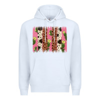 White cactus leopard cowhide brush stroke Premium Hoodie - Artiststas