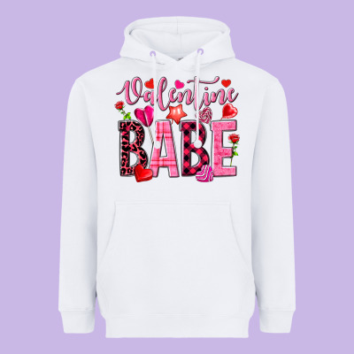 Valentine Babe Heavyweight Hoodie Designed By Nancycooperartshop