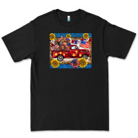 Black 4th of july truck cow mousepad Premium Tee - BarkalooDesign