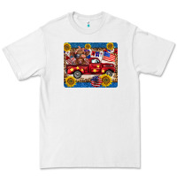White 4th of july truck cow mousepad Premium Tee - BarkalooDesign