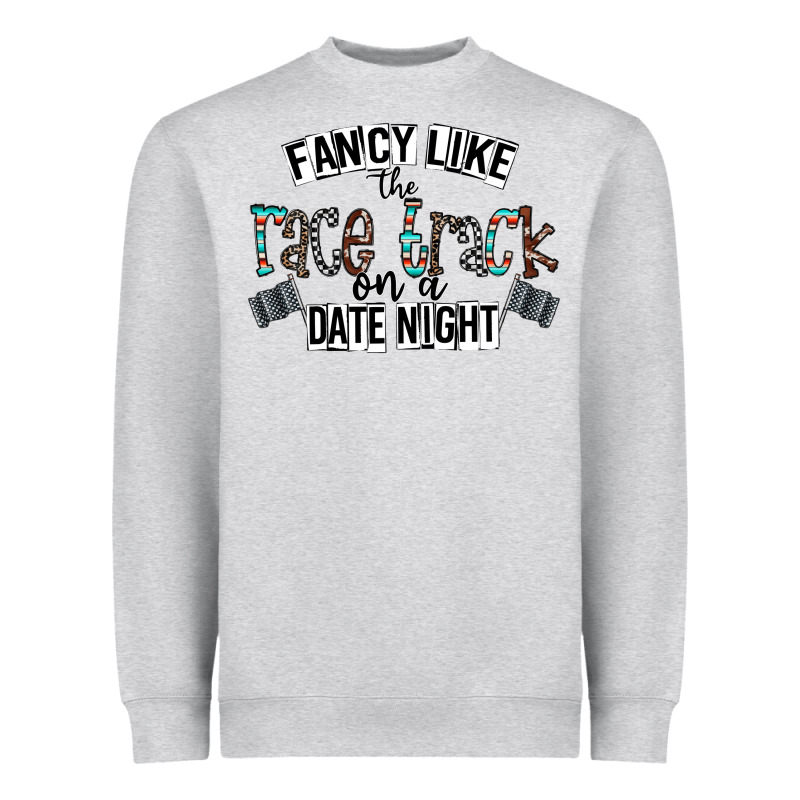 Fancy Like The Race Track On A Date Night Heavyweight Sweatshirt by CowhideDigitalArt | Teevron