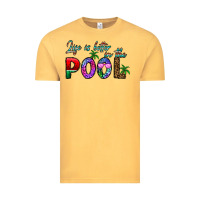Vintage Mustard life is better İn the pool Vintage Tee - CowhideDigitalArt